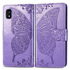 Leather Case Stands Butterfly Flip Cover Holder for Samsung Galaxy A10e Clove Purple