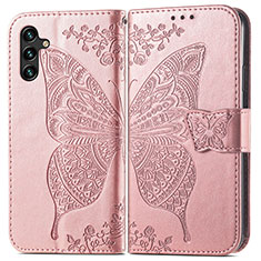 Leather Case Stands Butterfly Flip Cover Holder for Samsung Galaxy A13 5G Pink