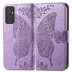 Leather Case Stands Butterfly Flip Cover Holder for Samsung Galaxy A15 5G Clove Purple