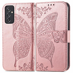 Leather Case Stands Butterfly Flip Cover Holder for Samsung Galaxy A15 5G Pink