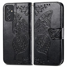 Leather Case Stands Butterfly Flip Cover Holder for Samsung Galaxy A34 5G Black