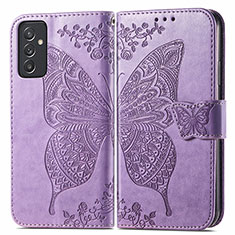 Leather Case Stands Butterfly Flip Cover Holder for Samsung Galaxy A34 5G Clove Purple