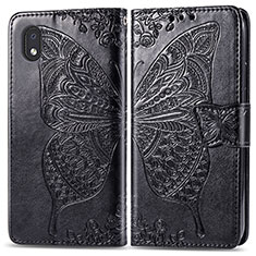 Leather Case Stands Butterfly Flip Cover Holder for Samsung Galaxy M01 Core Black