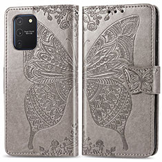 Leather Case Stands Butterfly Flip Cover Holder for Samsung Galaxy S10 Lite Gray