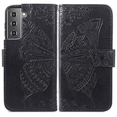 Leather Case Stands Butterfly Flip Cover Holder for Samsung Galaxy S23 5G Black