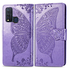 Leather Case Stands Butterfly Flip Cover Holder for Vivo Y50 Clove Purple