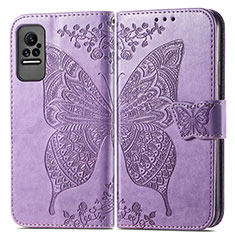 Leather Case Stands Butterfly Flip Cover Holder for Xiaomi Civi 5G Clove Purple