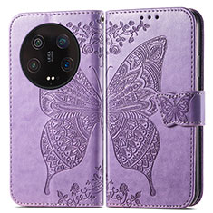 Leather Case Stands Butterfly Flip Cover Holder for Xiaomi Mi 13 Ultra 5G Clove Purple