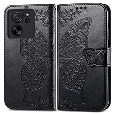 Leather Case Stands Butterfly Flip Cover Holder for Xiaomi Mi 13T 5G Black