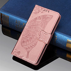 Leather Case Stands Butterfly Flip Cover Holder for Xiaomi Poco M2 Pink