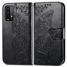 Leather Case Stands Butterfly Flip Cover Holder for Xiaomi Redmi 9 Power Black