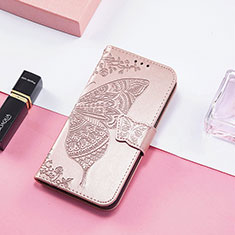 Leather Case Stands Butterfly Flip Cover Holder L01 for Xiaomi Redmi 11A 4G Pink