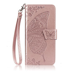 Leather Case Stands Butterfly Flip Cover Holder S01D for Huawei Honor 10X Lite Rose Gold