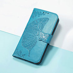 Leather Case Stands Butterfly Flip Cover Holder S01D for Huawei Honor 50 Pro 5G Blue