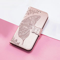 Leather Case Stands Butterfly Flip Cover Holder S01D for Huawei Honor Magic3 5G Rose Gold