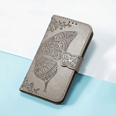 Leather Case Stands Butterfly Flip Cover Holder S01D for Huawei Honor Magic3 Pro 5G Gray