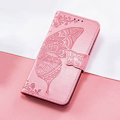 Leather Case Stands Butterfly Flip Cover Holder S01D for Huawei Honor Magic4 Lite 5G Hot Pink