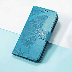 Leather Case Stands Butterfly Flip Cover Holder S01D for Huawei Nova 10 Blue