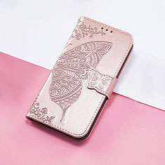 Leather Case Stands Butterfly Flip Cover Holder S01D for Huawei Nova 10 Pro Rose Gold