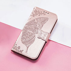 Leather Case Stands Butterfly Flip Cover Holder S01D for Huawei Nova 10 Rose Gold