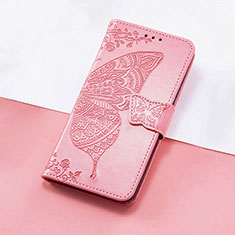 Leather Case Stands Butterfly Flip Cover Holder S01D for Huawei Nova 10 SE Hot Pink