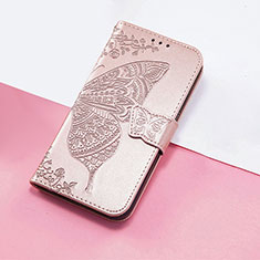 Leather Case Stands Butterfly Flip Cover Holder S01D for Huawei Nova 10 SE Rose Gold