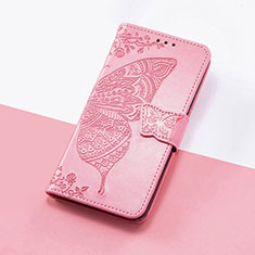 Leather Case Stands Butterfly Flip Cover Holder S01D for Huawei Nova 9 Pro Hot Pink