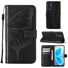 Leather Case Stands Butterfly Flip Cover Holder Y01B for Oppo Find X5 Lite 5G Black