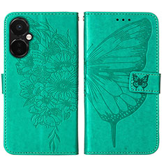 Leather Case Stands Butterfly Flip Cover Holder Y01B for Oppo K11x 5G Green