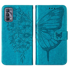 Leather Case Stands Butterfly Flip Cover Holder Y01B for Realme GT Master 5G Blue