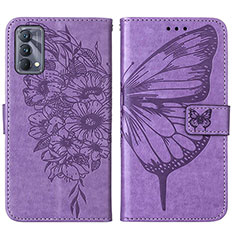 Leather Case Stands Butterfly Flip Cover Holder Y01B for Realme GT Master 5G Clove Purple