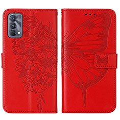 Leather Case Stands Butterfly Flip Cover Holder Y01B for Realme GT Master 5G Red