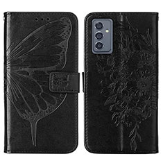 Leather Case Stands Butterfly Flip Cover Holder Y01B for Samsung Galaxy A15 5G Black