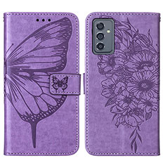 Leather Case Stands Butterfly Flip Cover Holder Y01B for Samsung Galaxy A15 5G Clove Purple