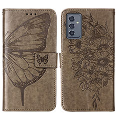 Leather Case Stands Butterfly Flip Cover Holder Y01B for Samsung Galaxy A15 5G Gray