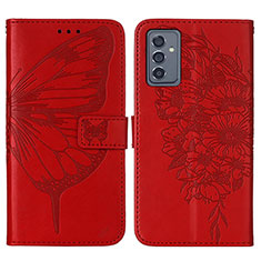 Leather Case Stands Butterfly Flip Cover Holder Y01B for Samsung Galaxy A15 5G Red