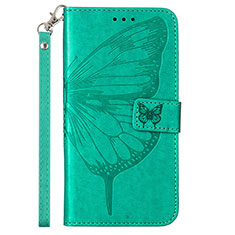 Leather Case Stands Butterfly Flip Cover Holder Y01B for Samsung Galaxy A23 4G Green