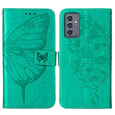 Leather Case Stands Butterfly Flip Cover Holder Y01B for Samsung Galaxy A24 4G Green