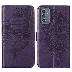 Leather Case Stands Butterfly Flip Cover Holder Y01B for Samsung Galaxy A35 5G Purple