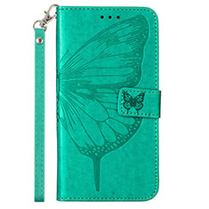 Leather Case Stands Butterfly Flip Cover Holder Y01B for Samsung Galaxy A73 5G Green