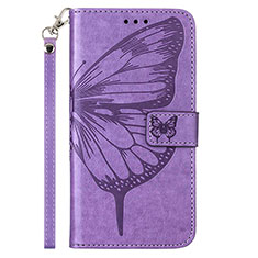 Leather Case Stands Butterfly Flip Cover Holder Y02B for Google Pixel 8 5G Clove Purple