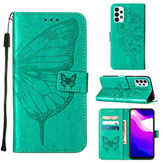 Leather Case Stands Butterfly Flip Cover Holder Y02B for Samsung Galaxy A23 4G Green