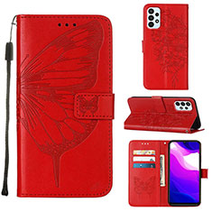 Leather Case Stands Butterfly Flip Cover Holder Y02B for Samsung Galaxy A23 4G Red