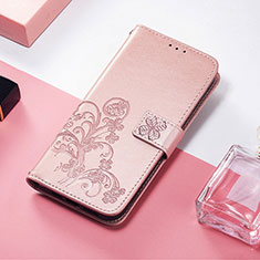 Leather Case Stands Fashionable Pattern Flip Cover H04 Holder for Apple iPhone 13 Pro Max Rose Gold