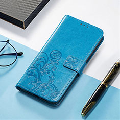 Leather Case Stands Fashionable Pattern Flip Cover H04 Holder for Apple iPhone 15 Plus Blue