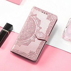 Leather Case Stands Fashionable Pattern Flip Cover H05 Holder for Apple iPhone 14 Pro Rose Gold