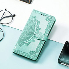 Leather Case Stands Fashionable Pattern Flip Cover H06 Holder for Apple iPhone 13 Green