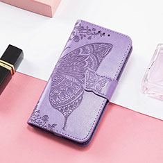 Leather Case Stands Fashionable Pattern Flip Cover H08 Holder for Apple iPhone 15 Pro Clove Purple