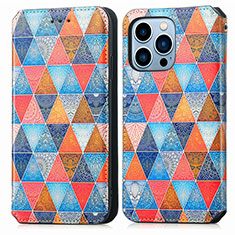 Leather Case Stands Fashionable Pattern Flip Cover H10 Holder for Apple iPhone 13 Pro Max Mixed