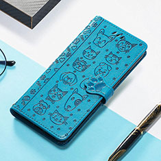 Leather Case Stands Fashionable Pattern Flip Cover H11 Holder for Apple iPhone 13 Pro Max Blue